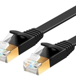 Cat 7 Ethernet Cable 30M, High Speed 10Gbps 600MHz/s Flat Gigabit Network Cable