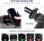 Wireless Car Charger Mount - Fast Charging Phone Holder | Black - Image 3
