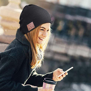 Bluetooth Beanie Hat - Upgraded V5.0 Rechargeable Wireless Headphones Knit Cap. Stay connected and warm with this outdoor winter hat featuring built-in wireless headphones.