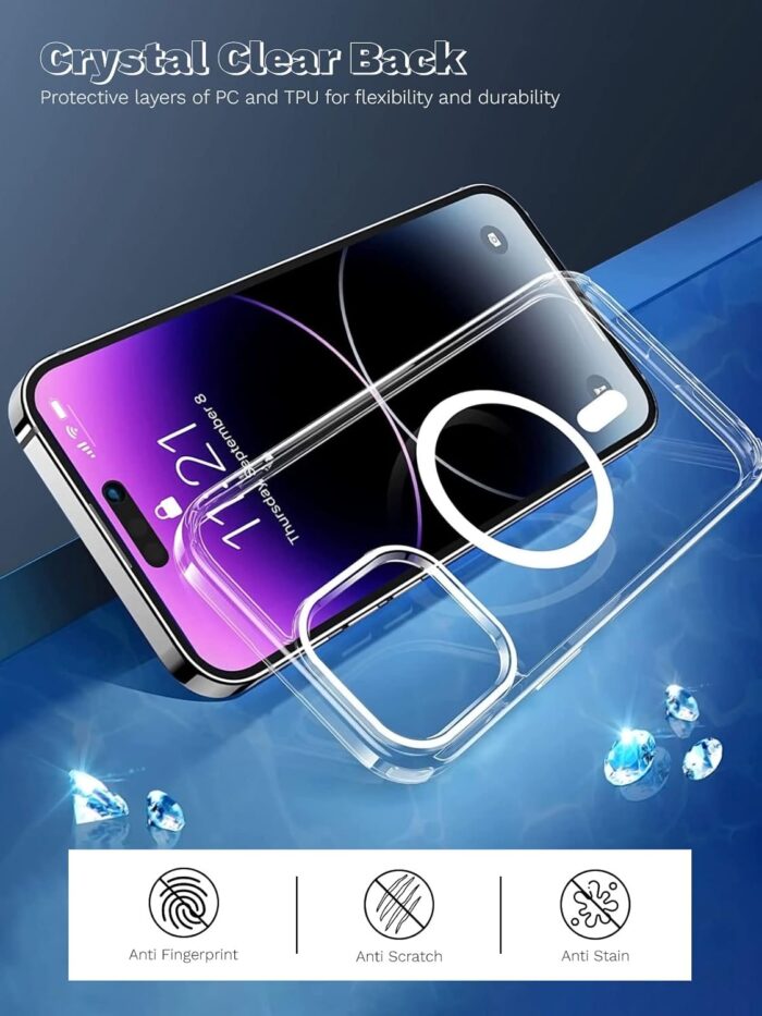 Magnetic Case for iPhone - Compatible with Mag-safe Wireless Charging, Shockproof Phone Bumper. Sleek and protective phone case designed for seamless Mag-safe charging.