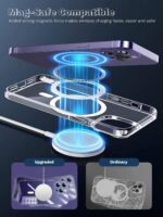 Magnetic Case for iPhone - Compatible with Mag-safe Wireless Charging, Shockproof Phone Bumper. Sleek and protective phone case designed for seamless Mag-safe charging.