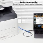 ULTRICS USB 3.0 Extension Lead - A blue USB 3.0 extension cable with male and female connectors. Ideal for extending USB connections and providing high-speed data transfer between devices.