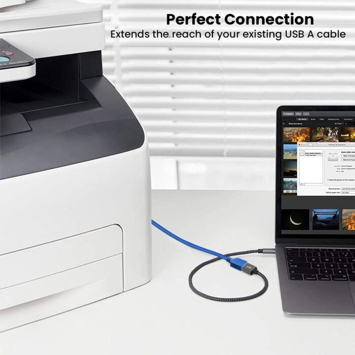 ULTRICS USB 3.0 Extension Lead - A blue USB 3.0 extension cable with male and female connectors. Ideal for extending USB connections and providing high-speed data transfer between devices.