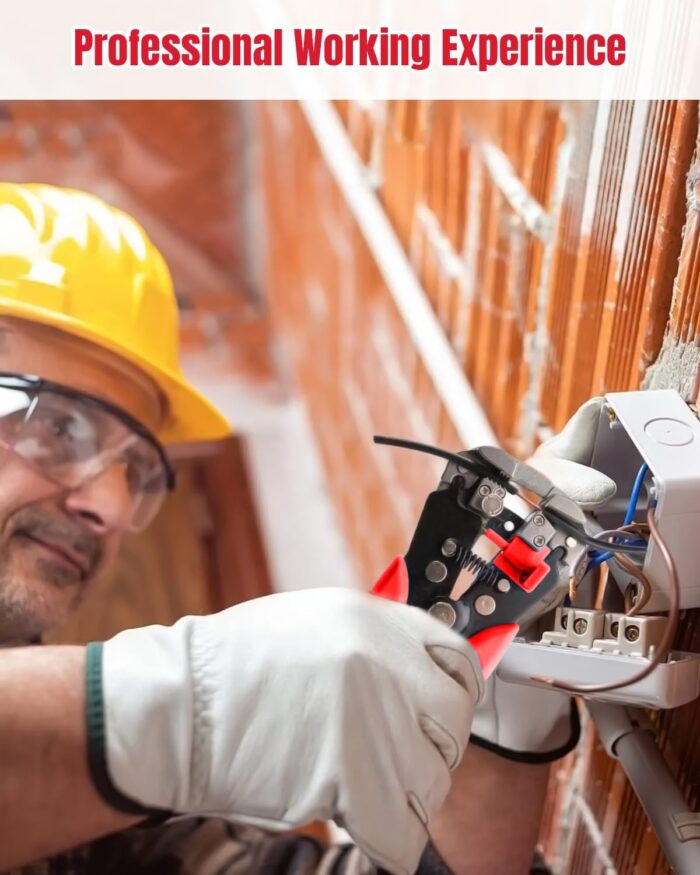 Wire Stripper - 3-in-1 Automatic Wire Cutter, Cable Terminal Crimper Tool. Versatile tool for cutting, crimping, and stripping wires efficiently.