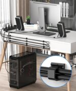 Self Adhesive Cable Clips for Cable Management Desk Wall Home Office - Black - Image 8